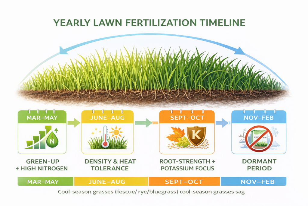 lawn fertilization calendar
